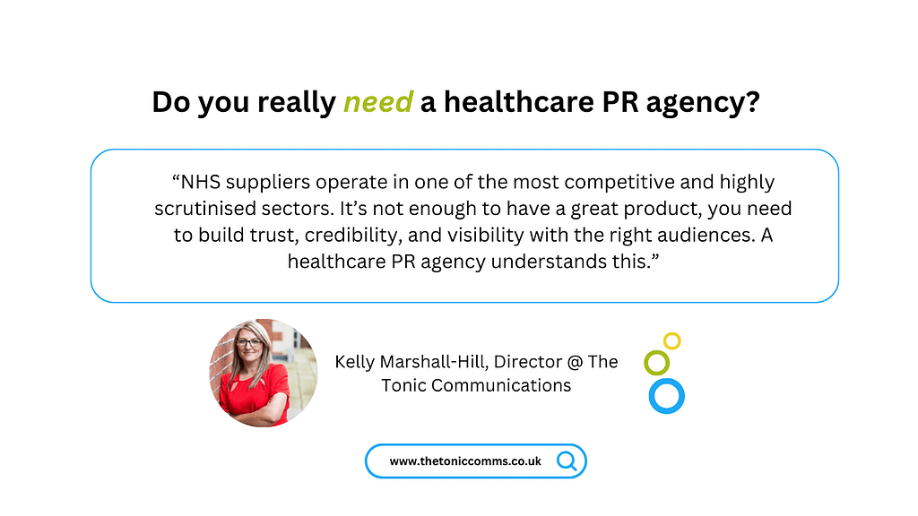 Tonic Communications healthcare PR agency UK